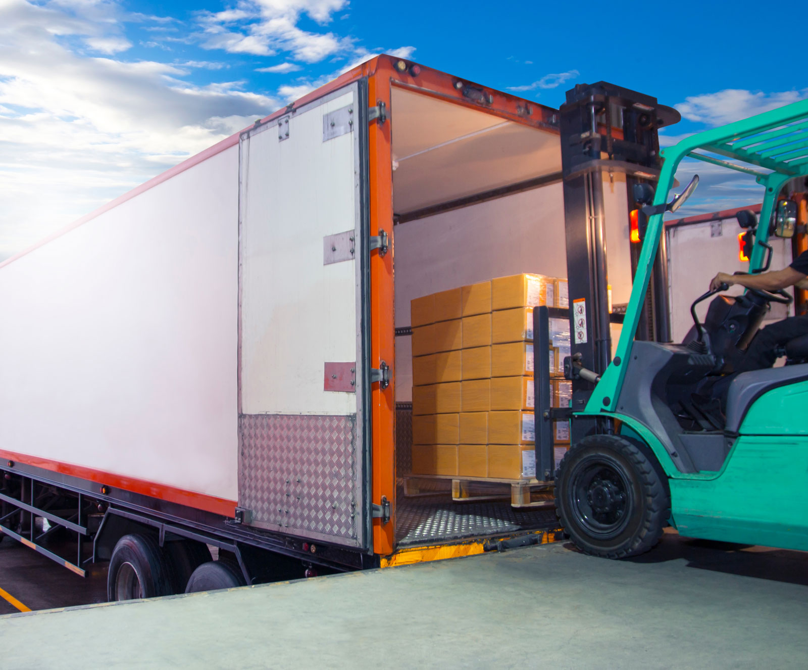 freight transportation forklift loading pallet